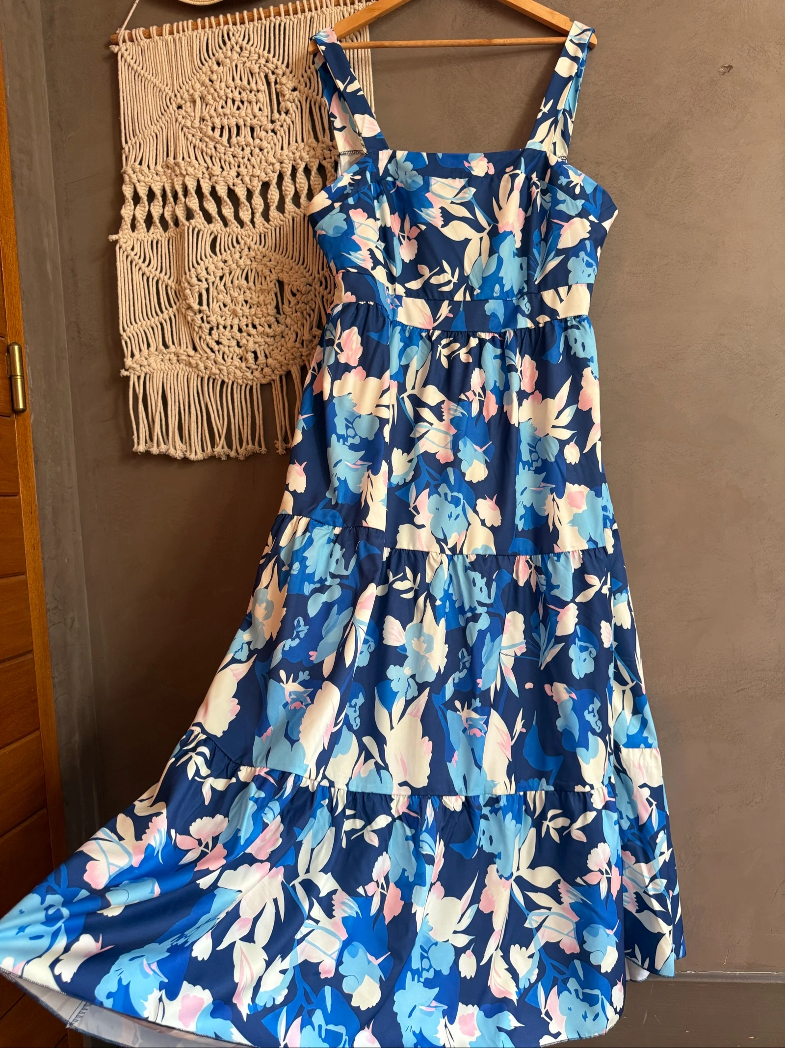 Vestido talla 50 espalda descubierta gran lazo camaïeu de azul – photo 3